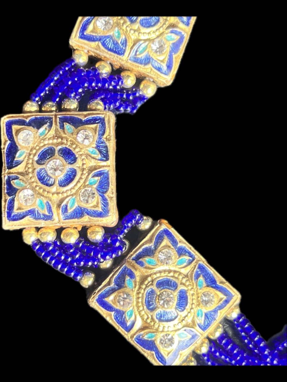 Indian, Middle Eastern Tribal, Beads, Vintage. Handmade Reversible - Picture 6 of 8